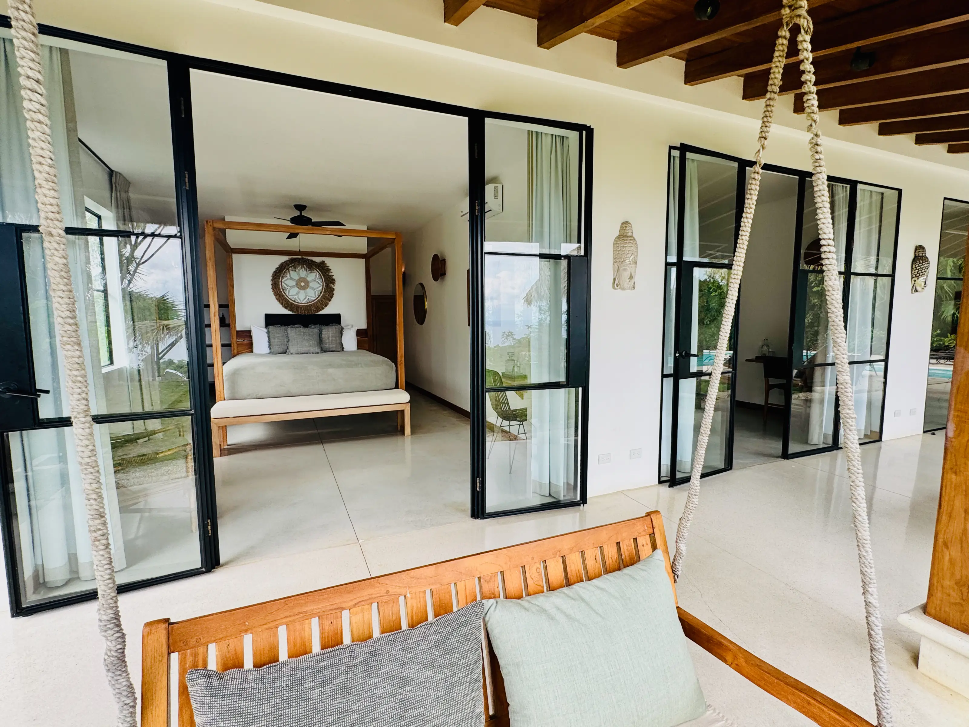 Lower-floor bedrooms and baths